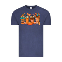 Vintage Denim Kidney Cancer coffee cups orange ribbon Vintage Tee - NancyCooperArtShop