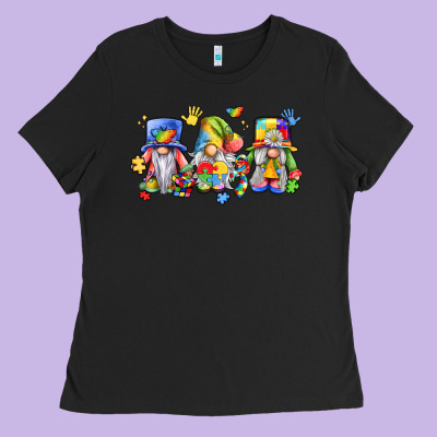 Autism Gnomes Ladies Tee Designed By Lillyallendesigns