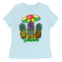Hello Summer Pineapples Ladies Tee | Teevron