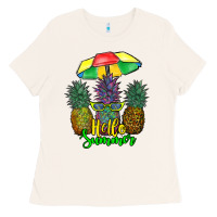 Bone hello summer pineapples Ladies Tee - RanaPortraitStore