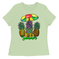 Matcha hello summer pineapples Ladies Tee - RanaPortraitStore