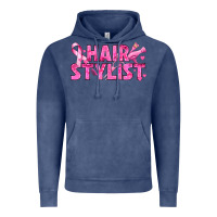 Vintage Denim Breast Cancer hair stylist Vintage Hoodie - texasbilliewilder