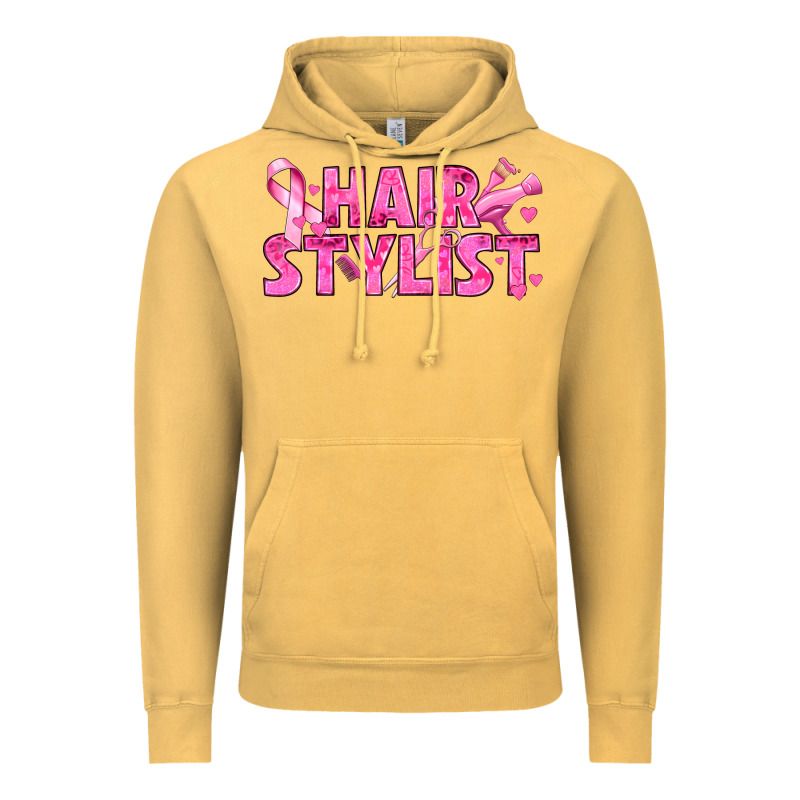 Breast Cancer Hair Stylist Vintage Hoodie by texasbilliewilder | Teevron