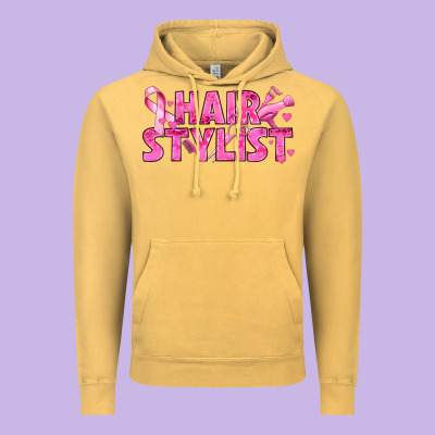 Breast Cancer Hair Stylist Vintage Hoodie Designed By Texasbilliewilder