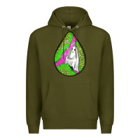 Army Green halloween ghost teardrop Premium Hoodie - BundleAndBundleShop