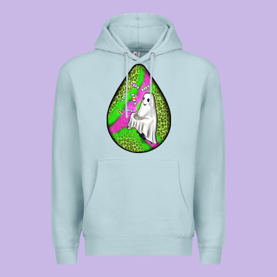 Halloween Ghost Teardrop Premium Hoodie Designed By Bundleandbundleshop