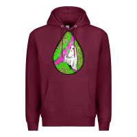 Burgundy halloween ghost teardrop Premium Hoodie - BundleAndBundleShop