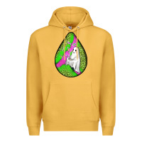 Mustard halloween ghost teardrop Premium Hoodie - BundleAndBundleShop