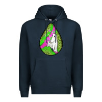 Navy halloween ghost teardrop Premium Hoodie - BundleAndBundleShop