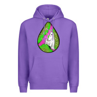 Purple halloween ghost teardrop Premium Hoodie - BundleAndBundleShop