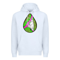 White halloween ghost teardrop Premium Hoodie - BundleAndBundleShop