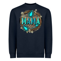 Navy Mama with gemstone leopard Mother's Day Heavyweight Sweatshirt - FaDigitalArtStudio