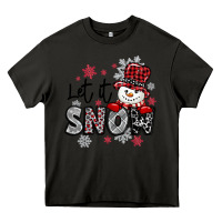 Asphalt let it snow sowman snowflake Heavy Core Tee - MaliasSmallBusiness