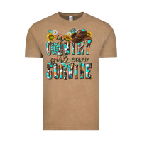 Vintage Coffee Western a Country Girl Can Survive Vintage Tee - texasbilliewilder