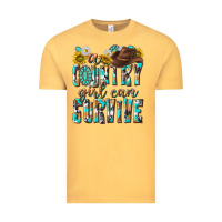 Vintage Mustard Western a Country Girl Can Survive Vintage Tee - texasbilliewilder