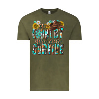 Vintage Olive Western a Country Girl Can Survive Vintage Tee - texasbilliewilder