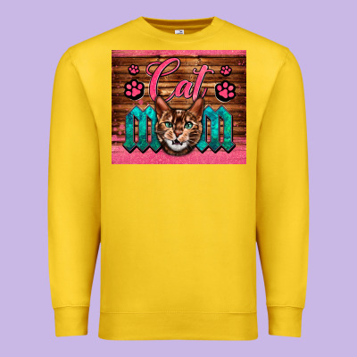 Western Cat Mom Premium Sweatshirt Designed By Lillyallendesigns