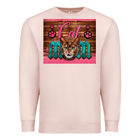 Pale Pink Western Cat Mom Premium Sweatshirt - LillyAllenDesigns