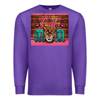 Purple Western Cat Mom Premium Sweatshirt - LillyAllenDesigns