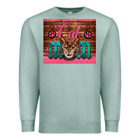 Seafoam Western Cat Mom Premium Sweatshirt - LillyAllenDesigns