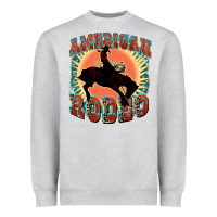 Heather Grey American rodeo Heavyweight Sweatshirt - FaDigitalArtStudio
