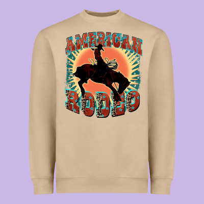 American Rodeo Heavyweight Sweatshirt Designed By Fadigitalartstudio