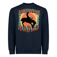 Navy American rodeo Heavyweight Sweatshirt - FaDigitalArtStudio