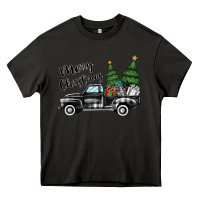 Asphalt merry christmas truck Heavy Core Tee - MaliasSmallBusiness