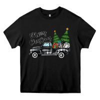 Black merry christmas truck Heavy Core Tee - MaliasSmallBusiness