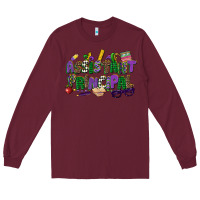 Burgundy assistant principal mardi gras Long Sleeve Tee - CowGirlArtShop