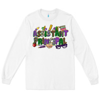 White assistant principal mardi gras Long Sleeve Tee - CowGirlArtShop