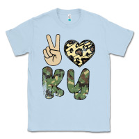 Dusty Blue Peace Love Classic Tee - Bettercallsaul