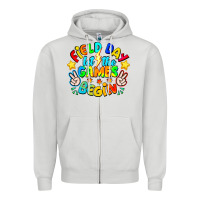 Dove Grey Field Day Let The Games Begin Zipper Hoodie - CowhideDigitalArt