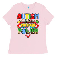 Bubblegum Pink autism is my superpower Ladies Tee - LillyAllenDesigns