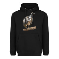 Black Vulture Bird Heavyweight Hoodie - LillyAllenDesigns