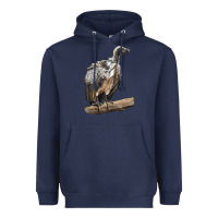 Navy Vulture Bird Heavyweight Hoodie - LillyAllenDesigns