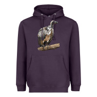 Plum Vulture Bird Heavyweight Hoodie - LillyAllenDesigns