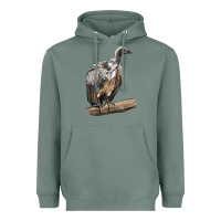 Sage Vulture Bird Heavyweight Hoodie - LillyAllenDesigns