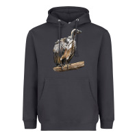 Smoke Vulture Bird Heavyweight Hoodie - LillyAllenDesigns