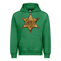 Emerald sheriff star Urban Hoodie - BarkalooDesign