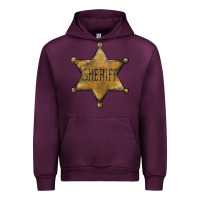 Mauve Wine sheriff star Urban Hoodie - BarkalooDesign