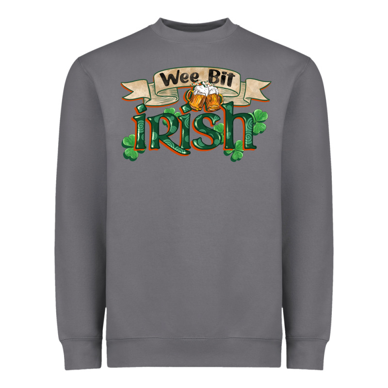 Wee Bit Irish St Patricks Day Heavyweight Sweatshirt by FaDigitalArtStudio | Teevron