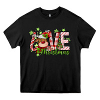 Black love christmas deer Heavy Core Tee - MaliasSmallBusiness