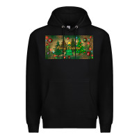 Black merry christmas license plate Premium Hoodie - BundleAndBundleShop