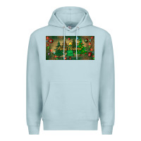 Blue Mist merry christmas license plate Premium Hoodie - BundleAndBundleShop