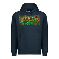 Navy merry christmas license plate Premium Hoodie - BundleAndBundleShop