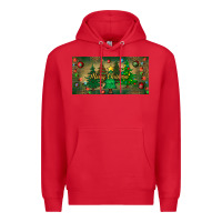 Red merry christmas license plate Premium Hoodie - BundleAndBundleShop