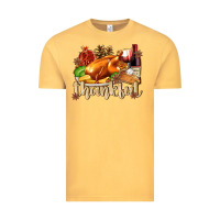 Vintage Mustard Thankful with Turkey Vintage Tee - texasbilliewilder
