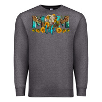 Charcoal Heather Western Charolais Cow Mom Life Premium Sweatshirt - LillyAllenDesigns
