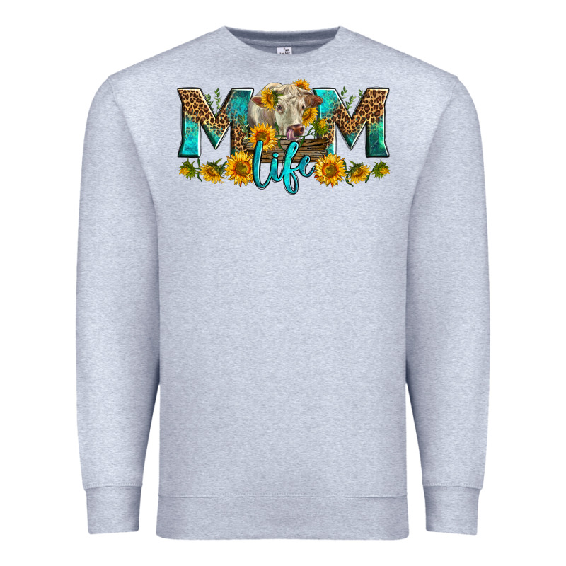 Western Charolais Cow Mom Life Premium Sweatshirt by LillyAllenDesigns | Teevron